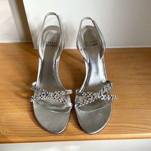 Stuart Weitzman Crystal Strap Heels